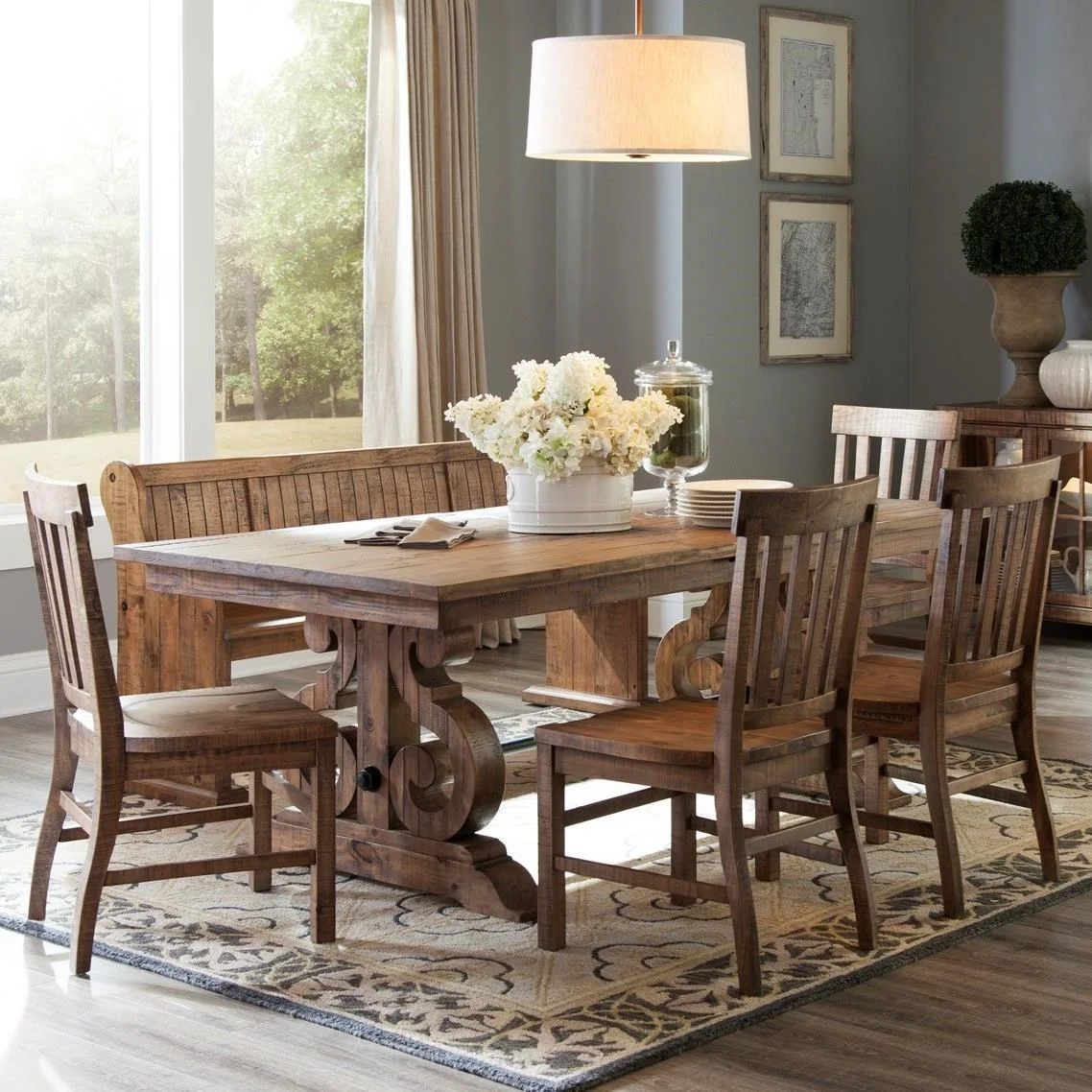 Magnussen Home Willoughby Dining D420960x4+D420979x1+D420920x1 Solid